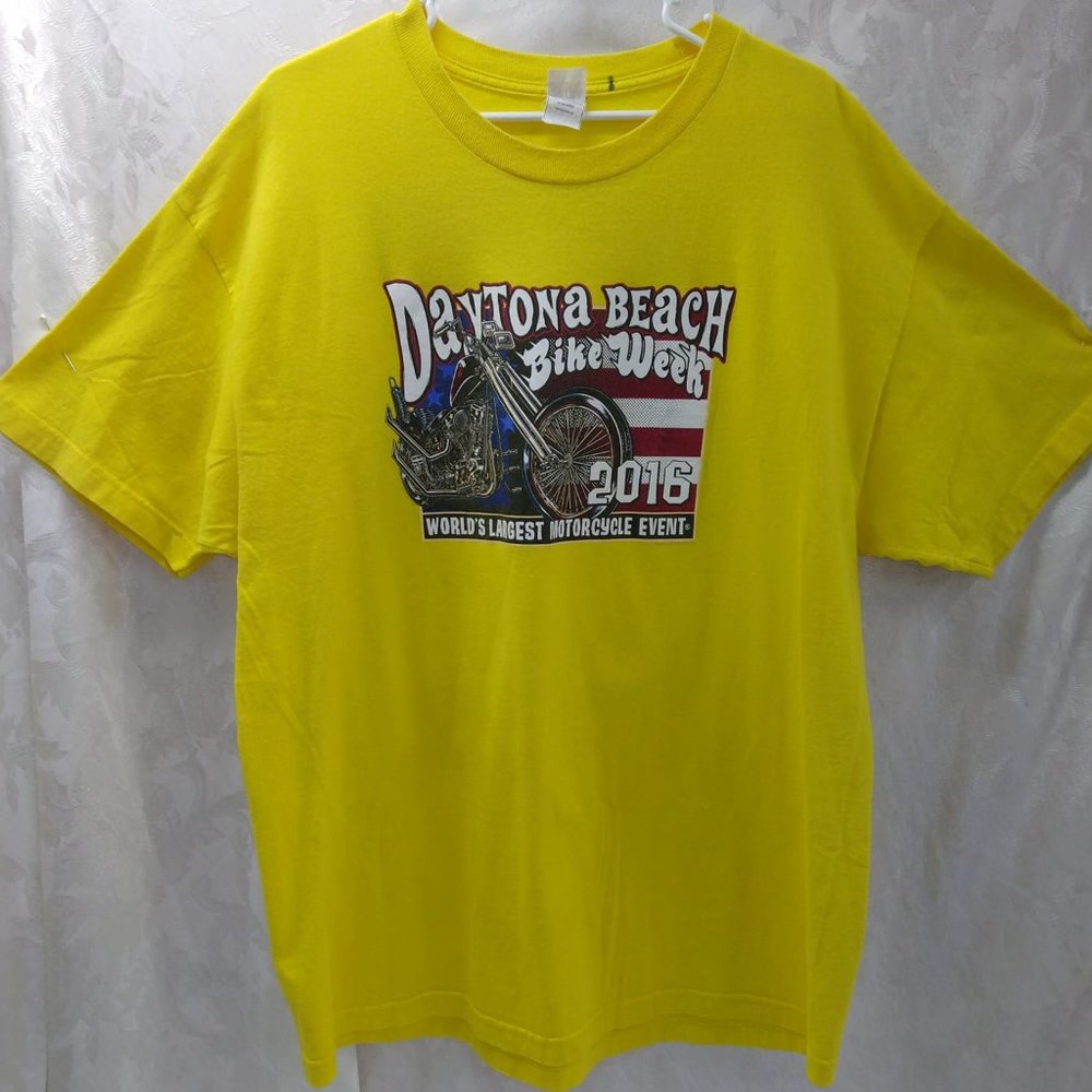 Size XL Yellow Alstyle Bike Week men's t-shirt